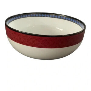 DANSK RUBY FLOWERS LARGE SERVING BOWL 8 1/2” ACROSS